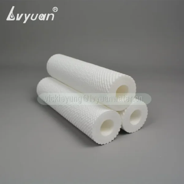 Big diameter 4.5x40 inch water filter pleated melt blown filter cartridge polypropylene filter with plastic connector code