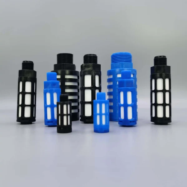 Exhaust control pneumatic PE plastic silencer muffler