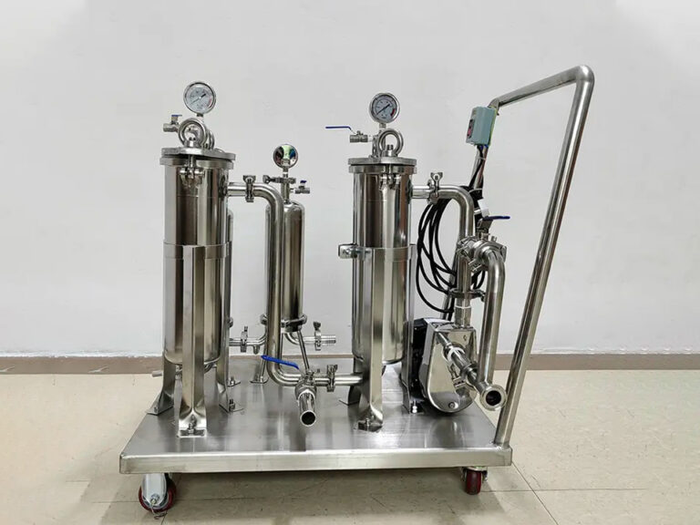 Stainless steel filter system with 4 stages for oil gas liquid purification