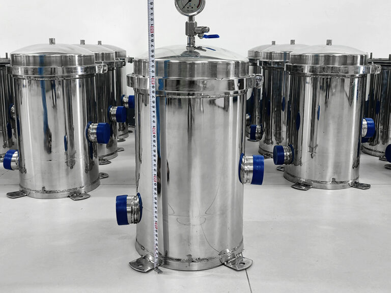 Boîtier de filtre à poches en acier inoxydable